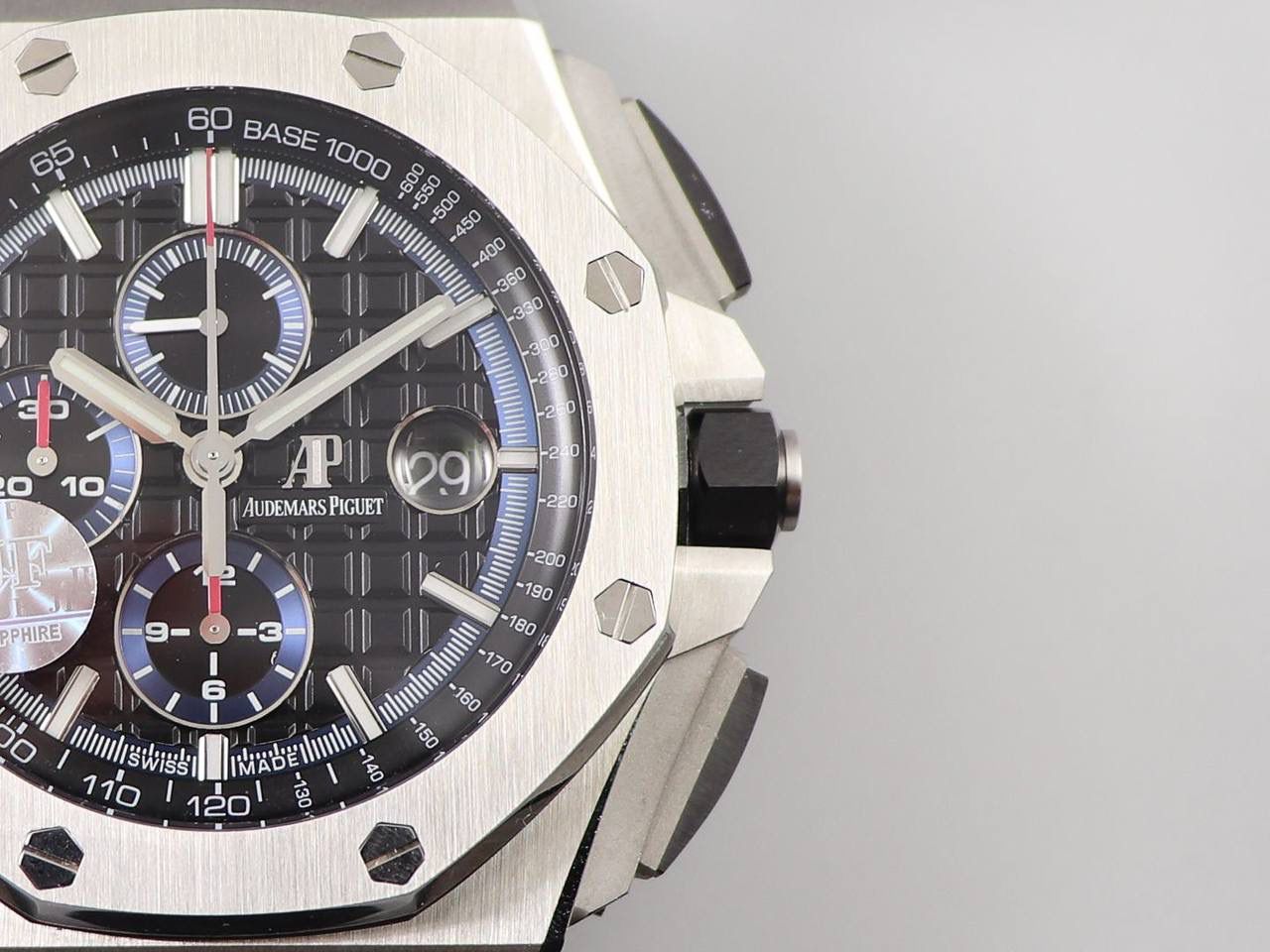 A P26412PT钢壳系列，直径44MM，搭载订制版12H计时3126机芯，特制的顶级橡胶带🔥🔥🔥 最强版＂26412PT＂系列💯