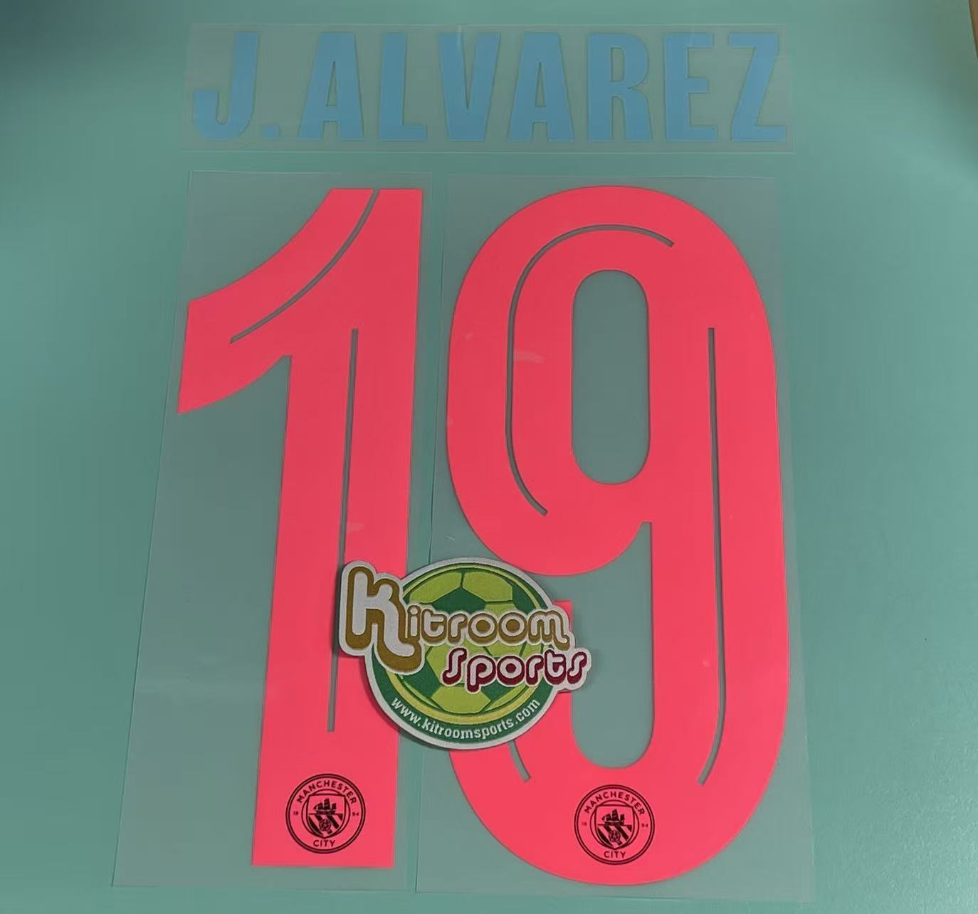 2023-24 Manchester City 3RD UCL Nameset #19 J.ALVAREZ