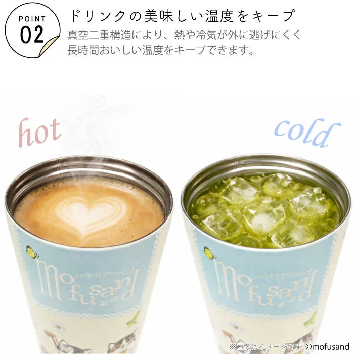 日本直送｜mofusand 一觸式不鏽鋼保溫保冷杯