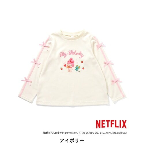 🆕【⭐訂購⭐】🇯🇵日本直送 🌀Netflix x #Sanrio 蝴蝶結袖口 長袖 tee［3款選］ 🌀[ELHA-0076][260920]