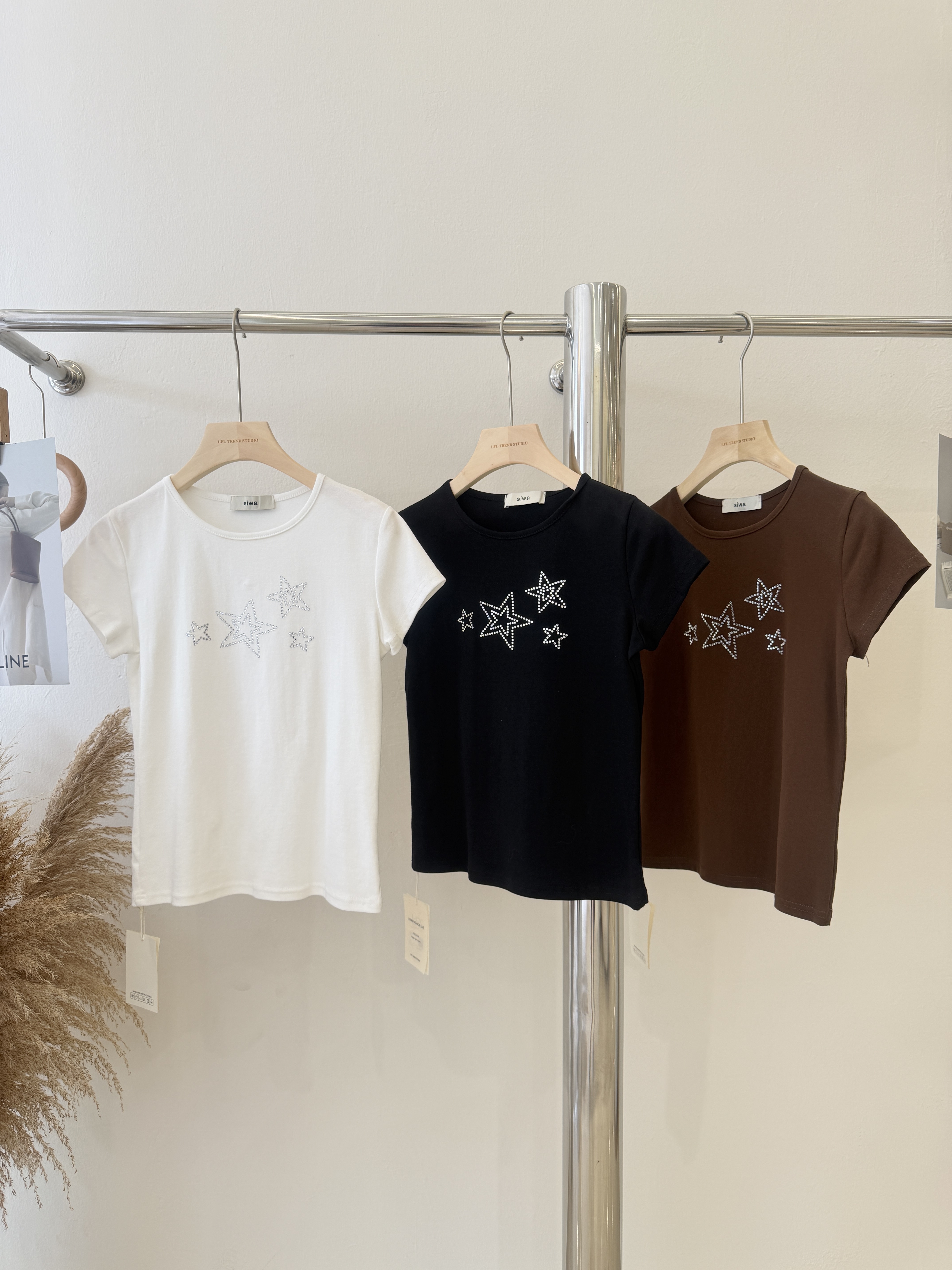 6572 爆款闪钻星星短袖