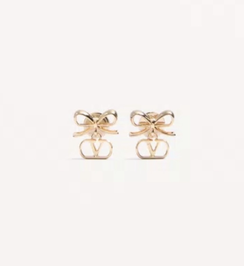 Valentino 新款 🆕 蝴蝶結 🎀 VLogo 耳環 