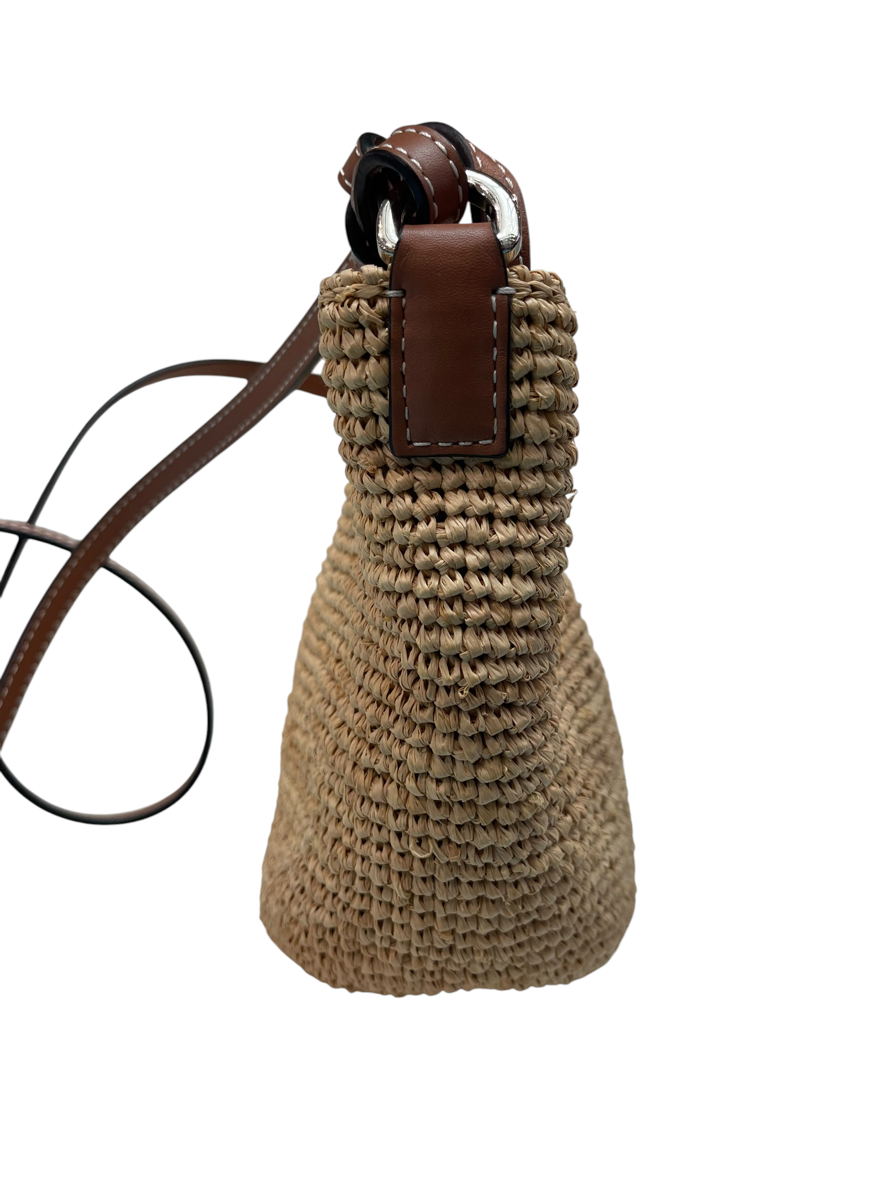 Pre-Owned LOEWE Paula's Ibiza Slit Raffia And Leather Tote Bag / Product Code: 26050221