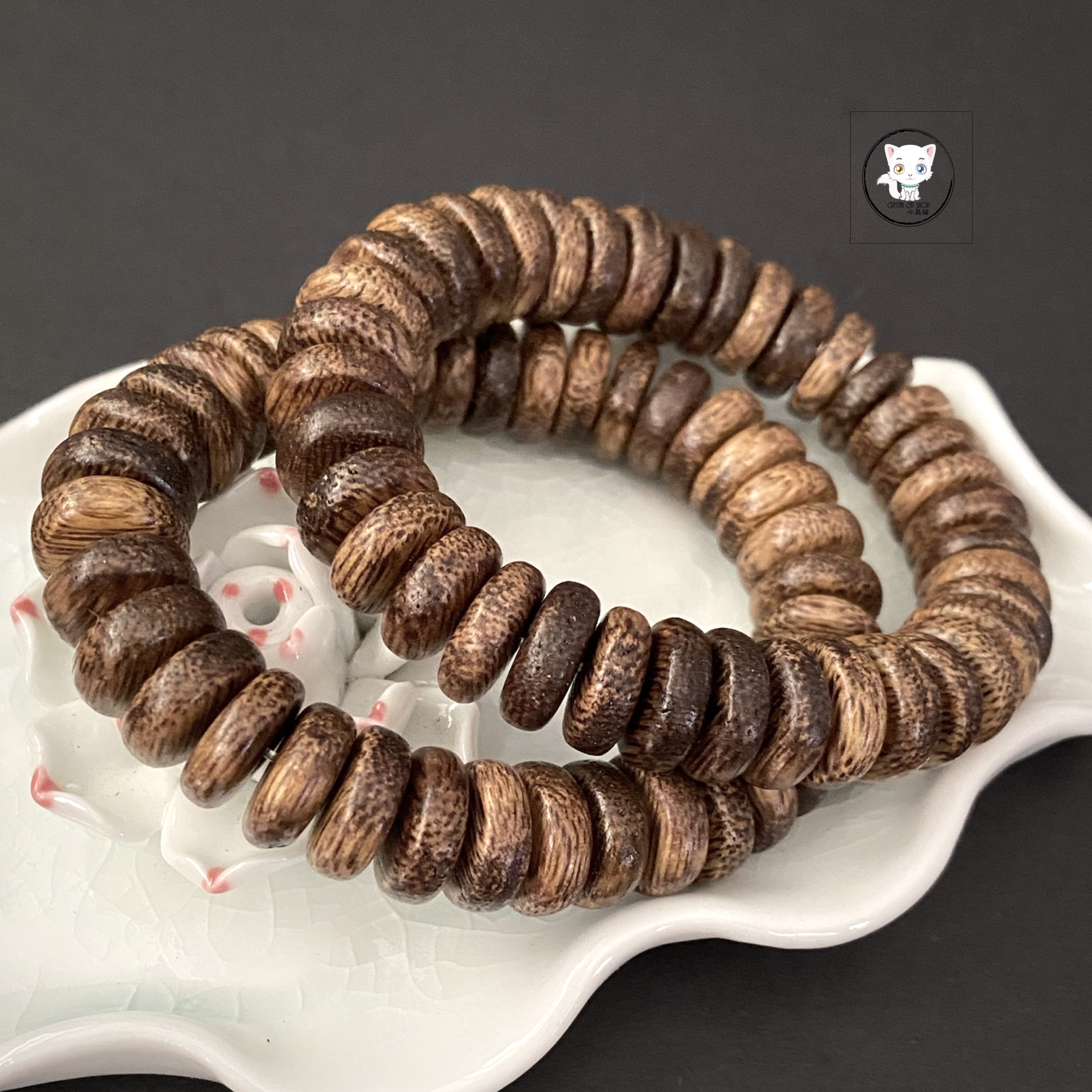 加里曼丹沉香木盤珠手鏈 13mm