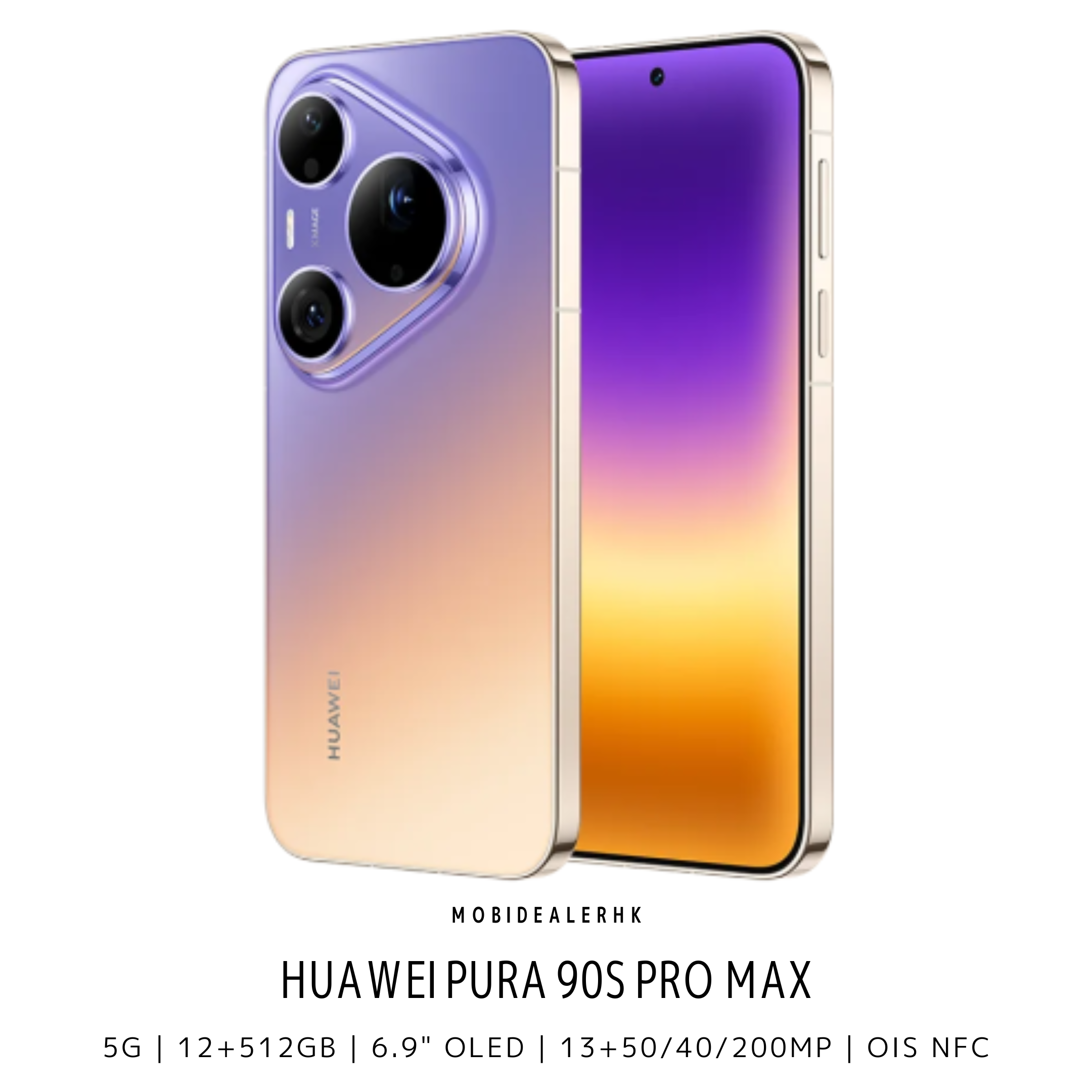 Huawei Pura 90s Pro Max | 華為 Pura 90s Pro Max | 5G | 智能手機 | 12+512Gb | 6.9" OLED | 13+50/40/200MP | OIS