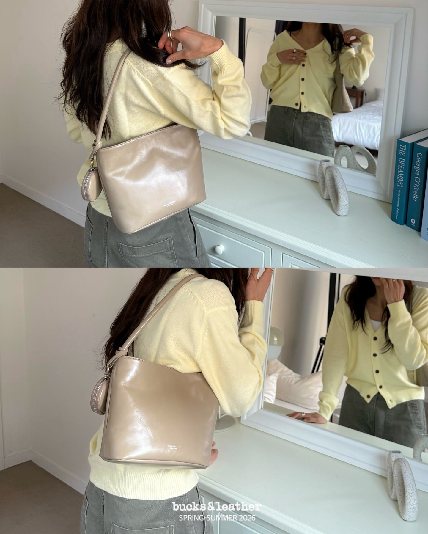 連線一口價, 不再有額外折扣【26SS】 預訂_More Bag with mini conis bag By Bucks & leather