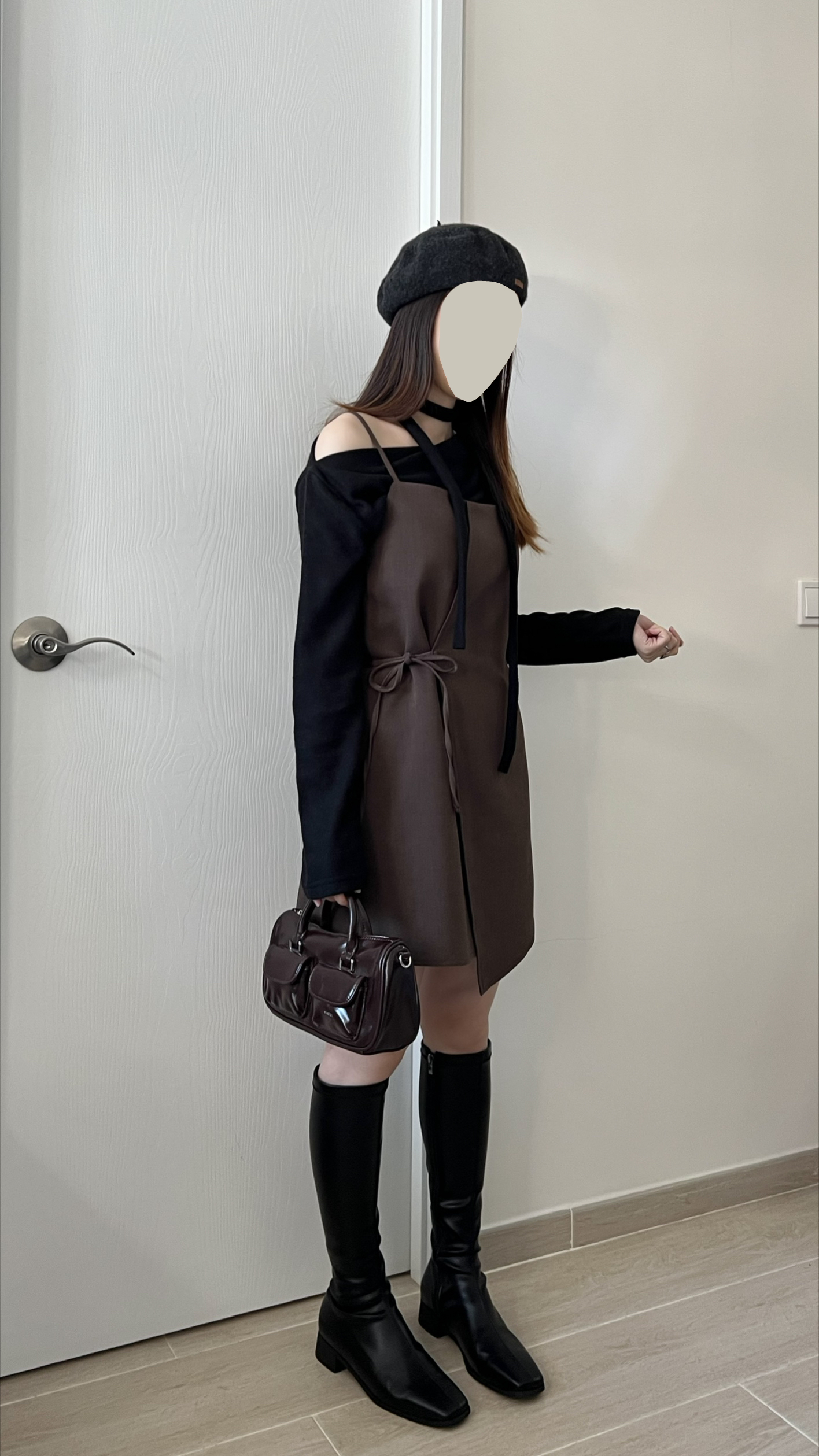 蝴蝶結不規則ops  小個子可 現貨