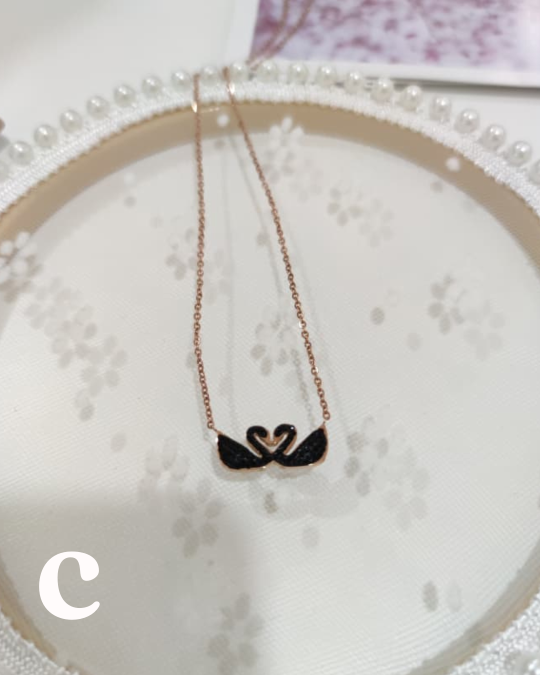 N001 温柔玫瑰金项链