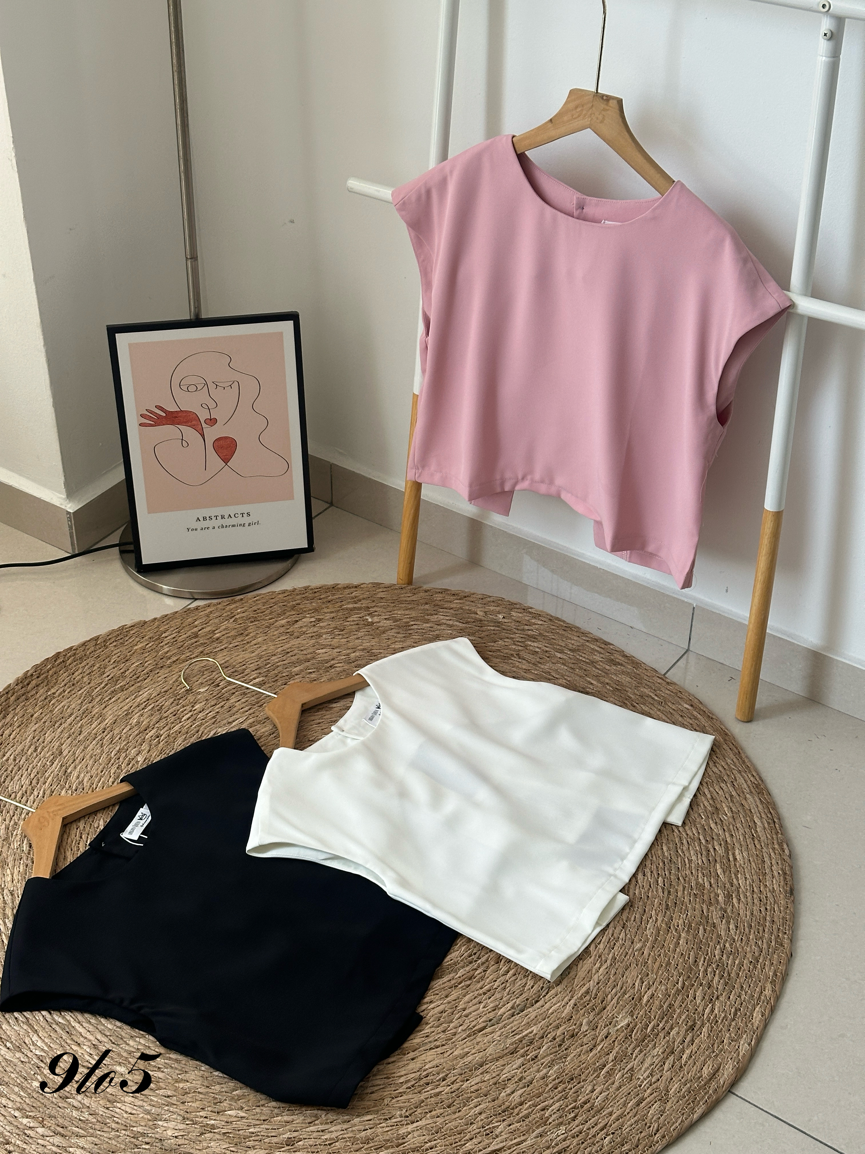 T3984 Cape Sleeve Plain Top - 3 Colors