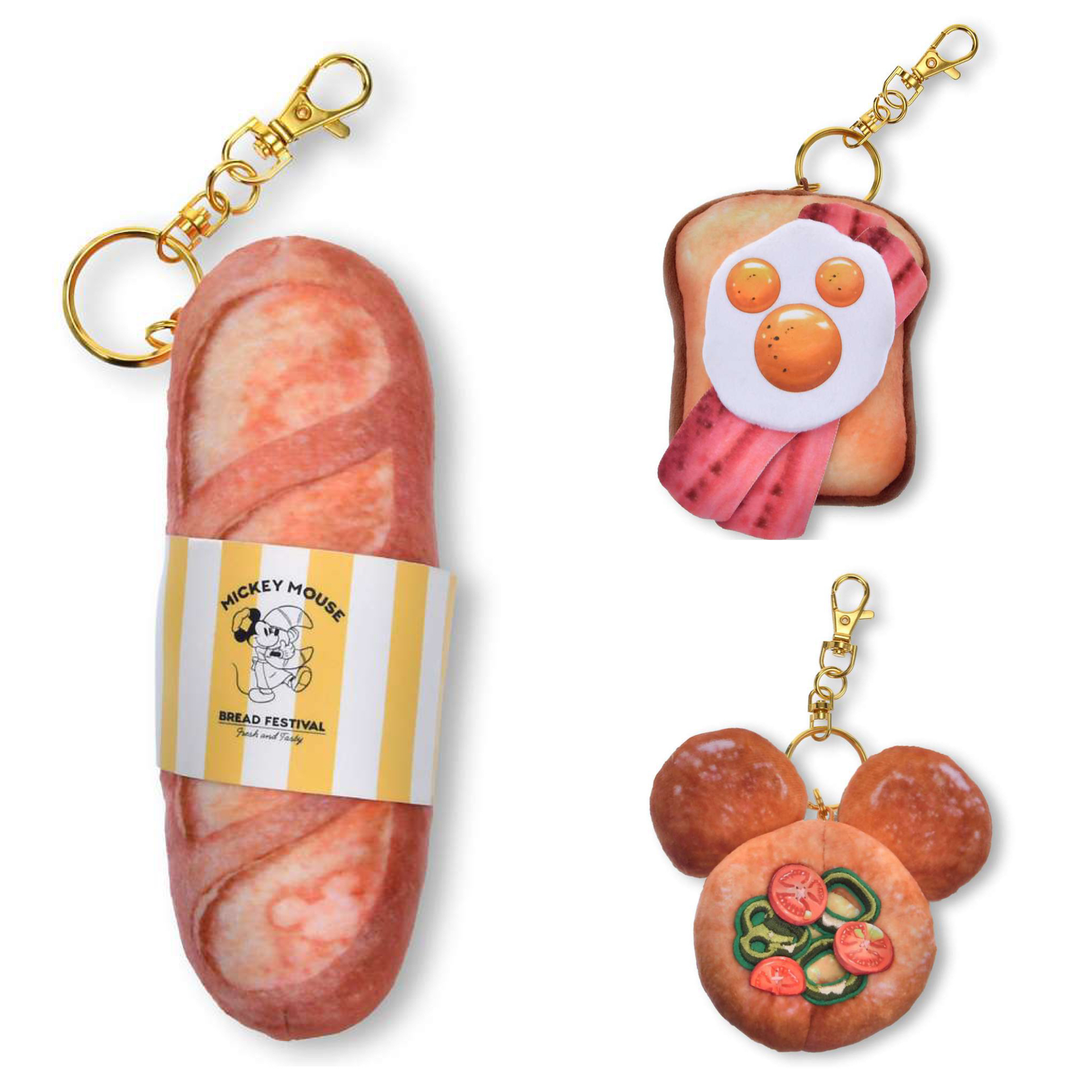 日本預訂📍日本迪士尼MICKEY'S BAKERY系列 - 麵包造型吊飾 31/3日本開售