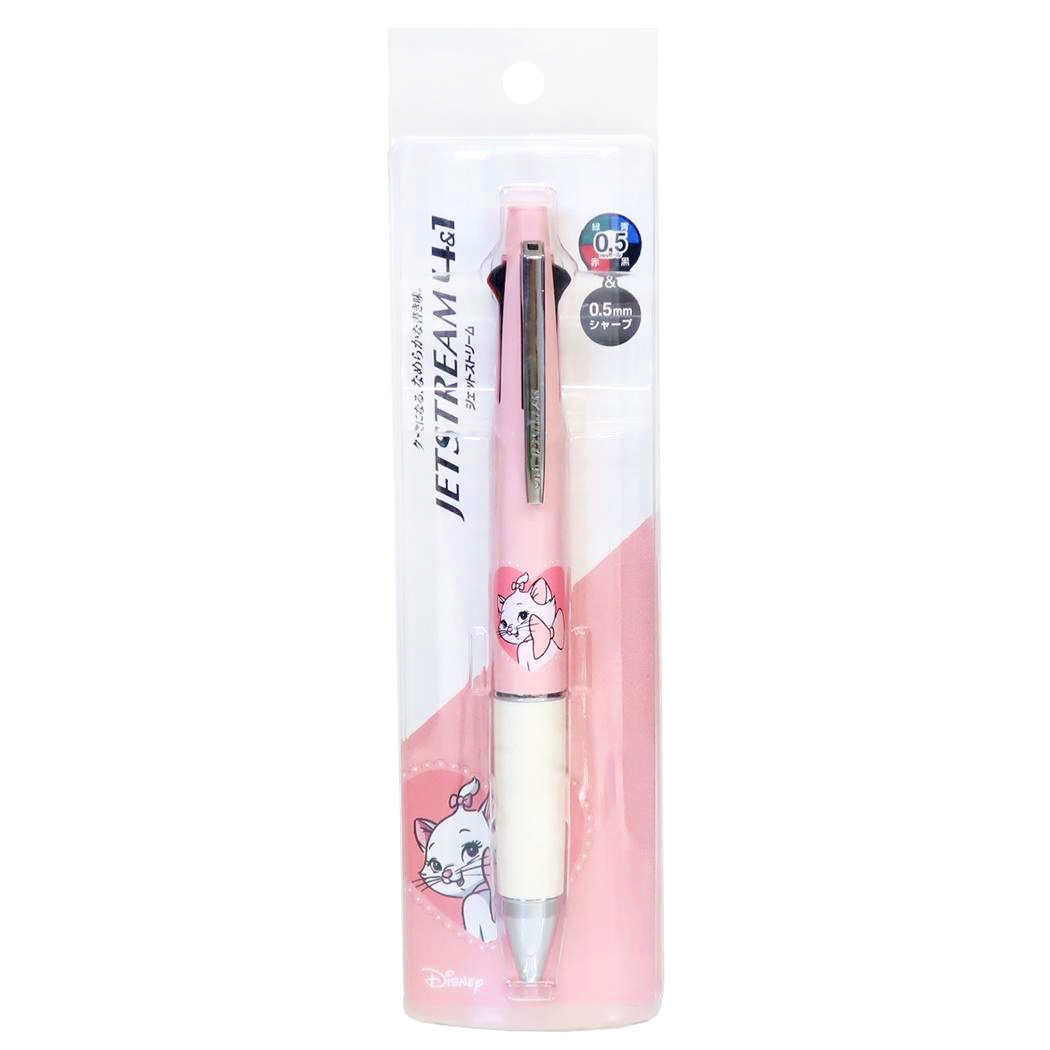 現貨｜Disney Marie 瑪麗貓 富貴貓 日本製 uni Jetstream 4&1 多功能 5用筆 0.5mm 4色原子筆 + 0.5mm 鉛芯筆 (308050)