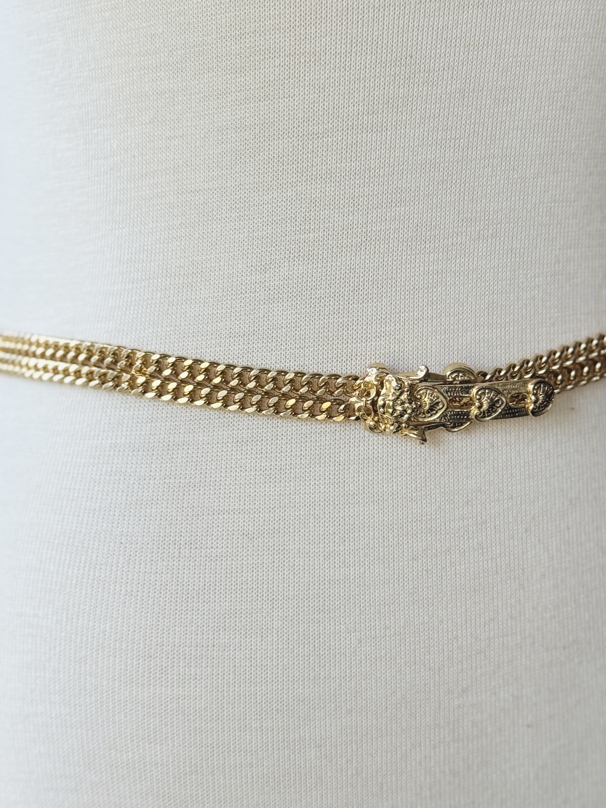 Rare! Vintage Designer Quality Ornamental Regency Chain Belt - 29/29.5/30"(MT2415)