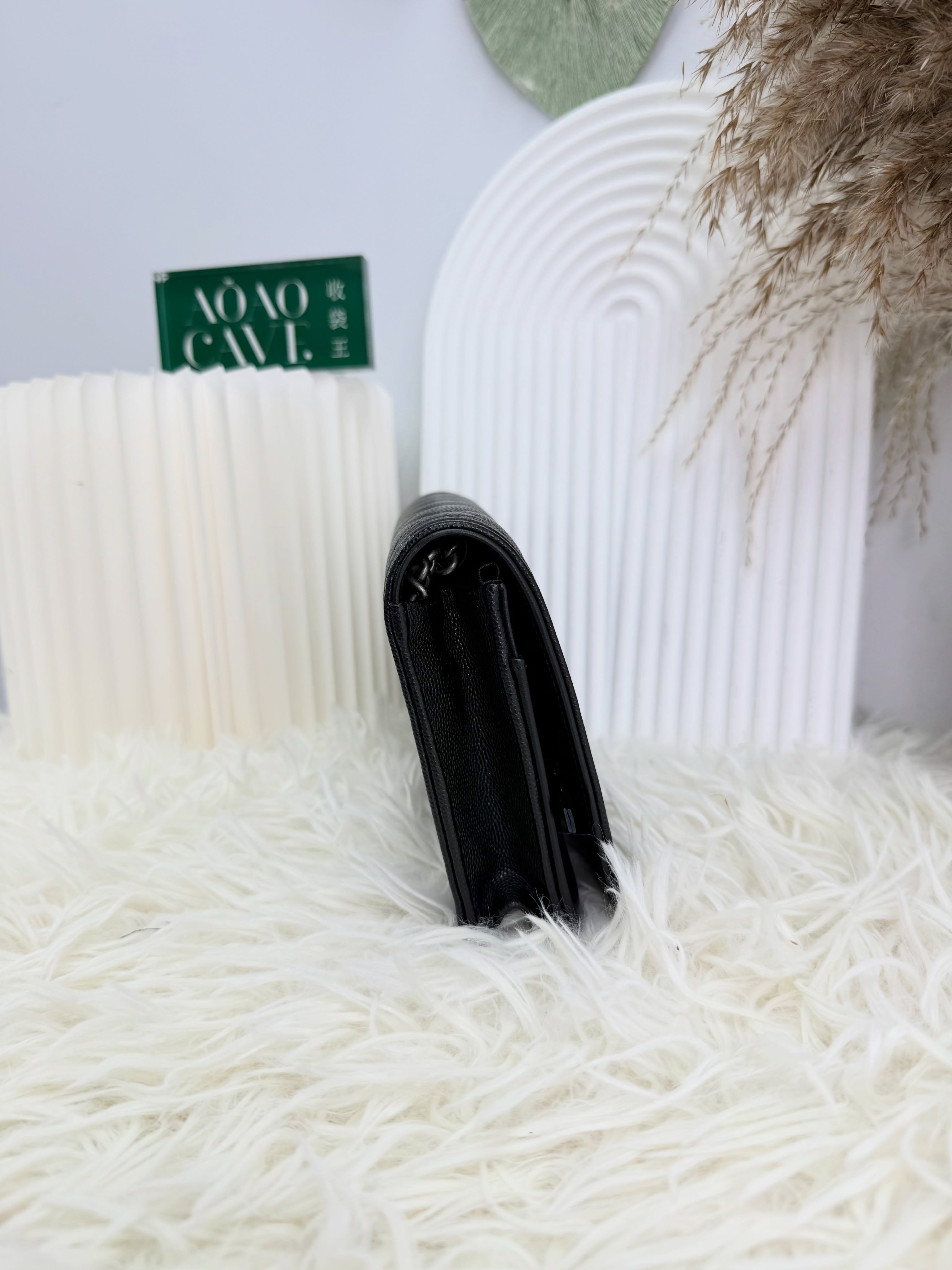 Chanel👜 PRE OWNED 🛍️黑色leboy woc 晶片款 全套 有單 🖤 