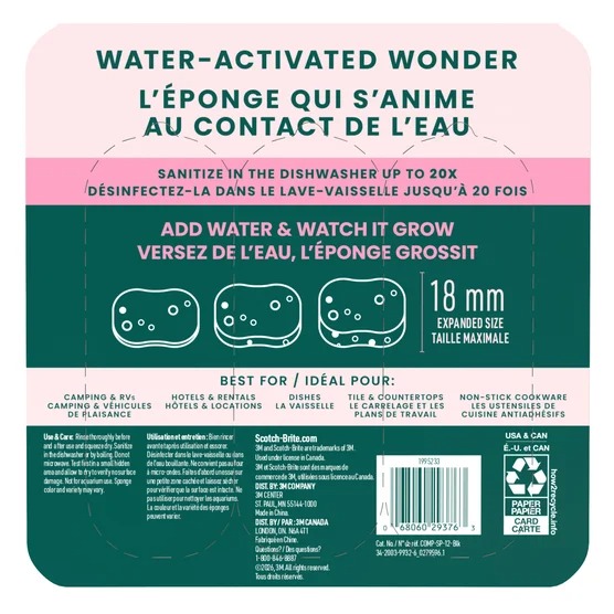 $118套, 2套起$108套,Scotch Brite 魔力壓縮海綿 (1 版12 個)