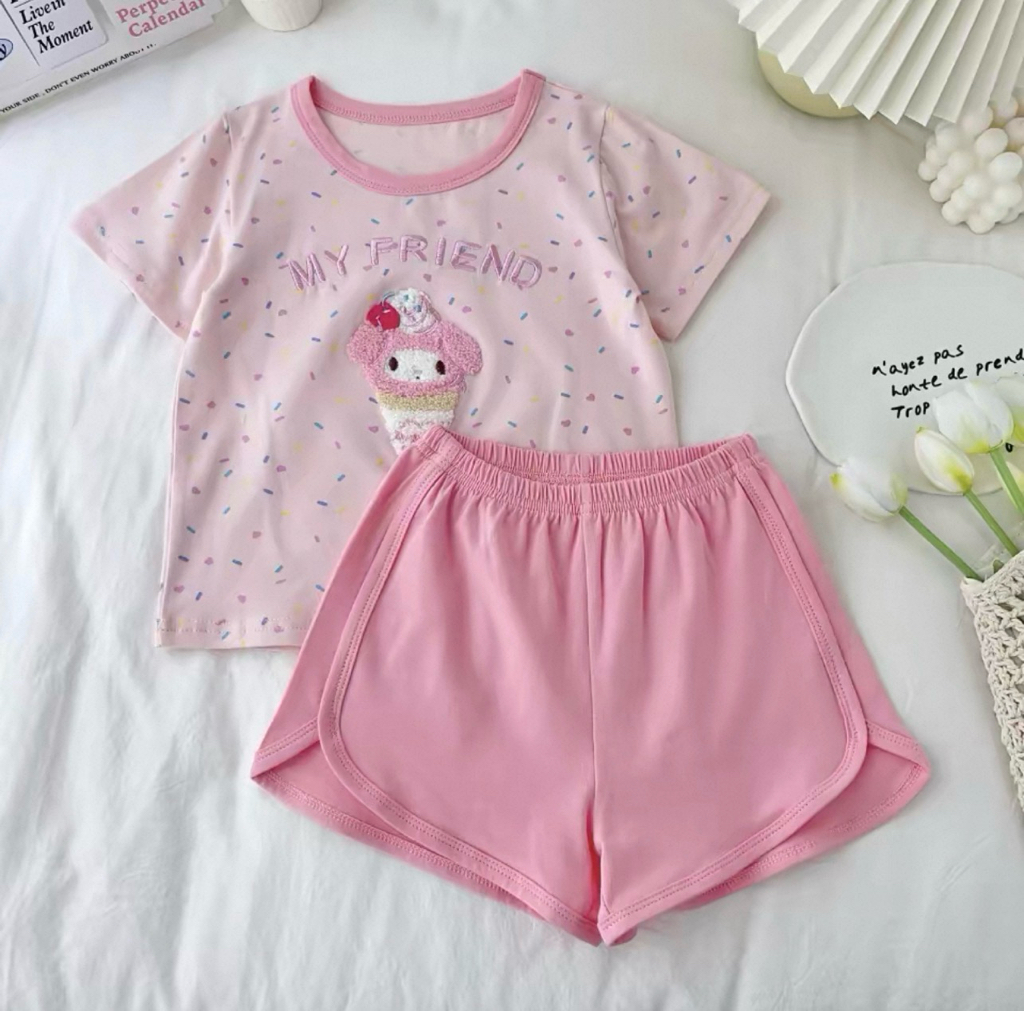 【$50童裝區】兒童刺繡短袖套裝