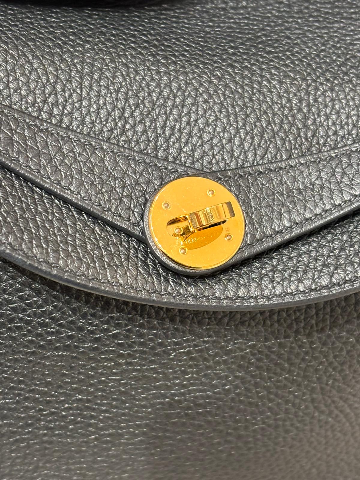 Hermes Lindy 30,STAMP U 黑金100%Authentic, 95%New ✅dust bag ✅box
