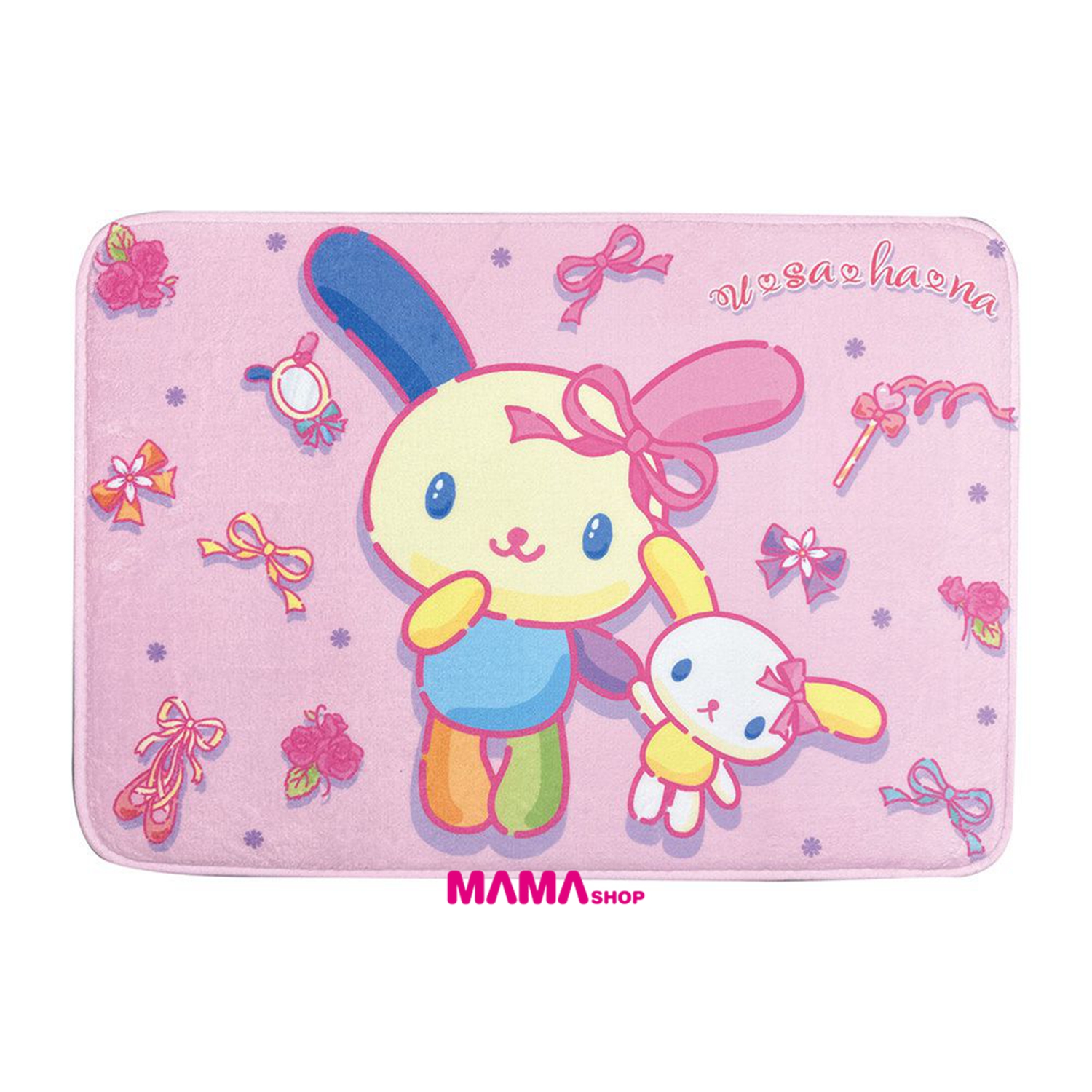 台灣直送 Sanrio Usahana 彩虹兔吸水柔軟止滑地墊