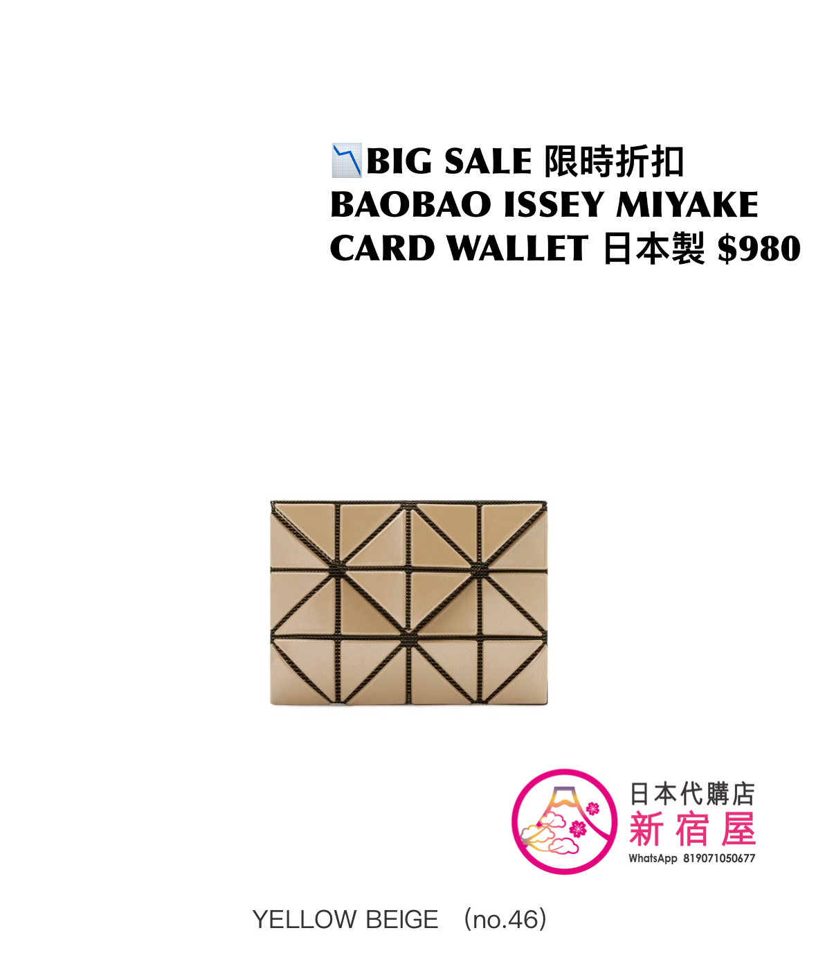 BAOBAO ISSEY MIYAKE CARD WALLET