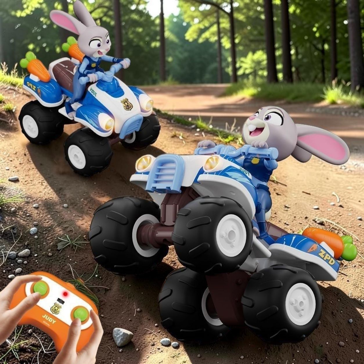 Disney Zootopia 優獸大都會 Judy 朱迪特技四驅山地遙控車 2.4GHz 兒童玩具