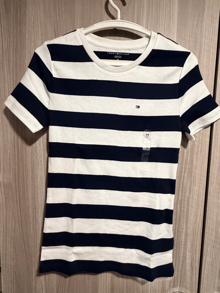 Tommy 女款間條圓領T恤