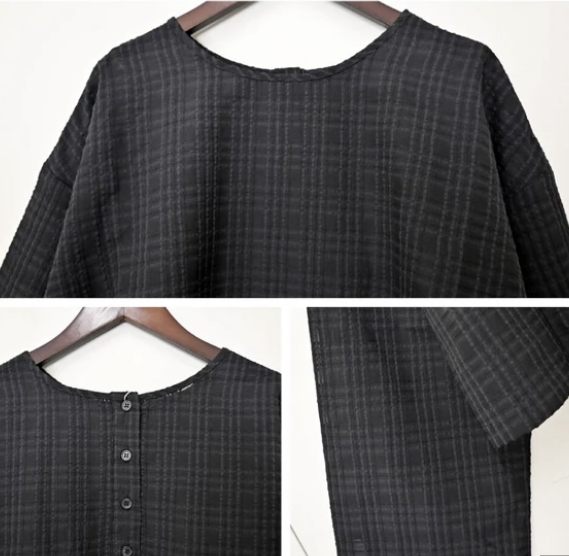 透視格紋前後兩穿上衣 - 2026 流行穿搭  長䄂襯衫 春夏時尚穿搭 柔軟舒適 優雅日常 易於配搭 日本直送   #JP-I-260034