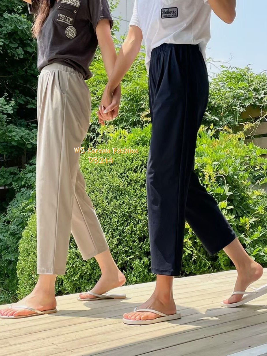 D3214 韓國🇰🇷冰涼料休閒褲