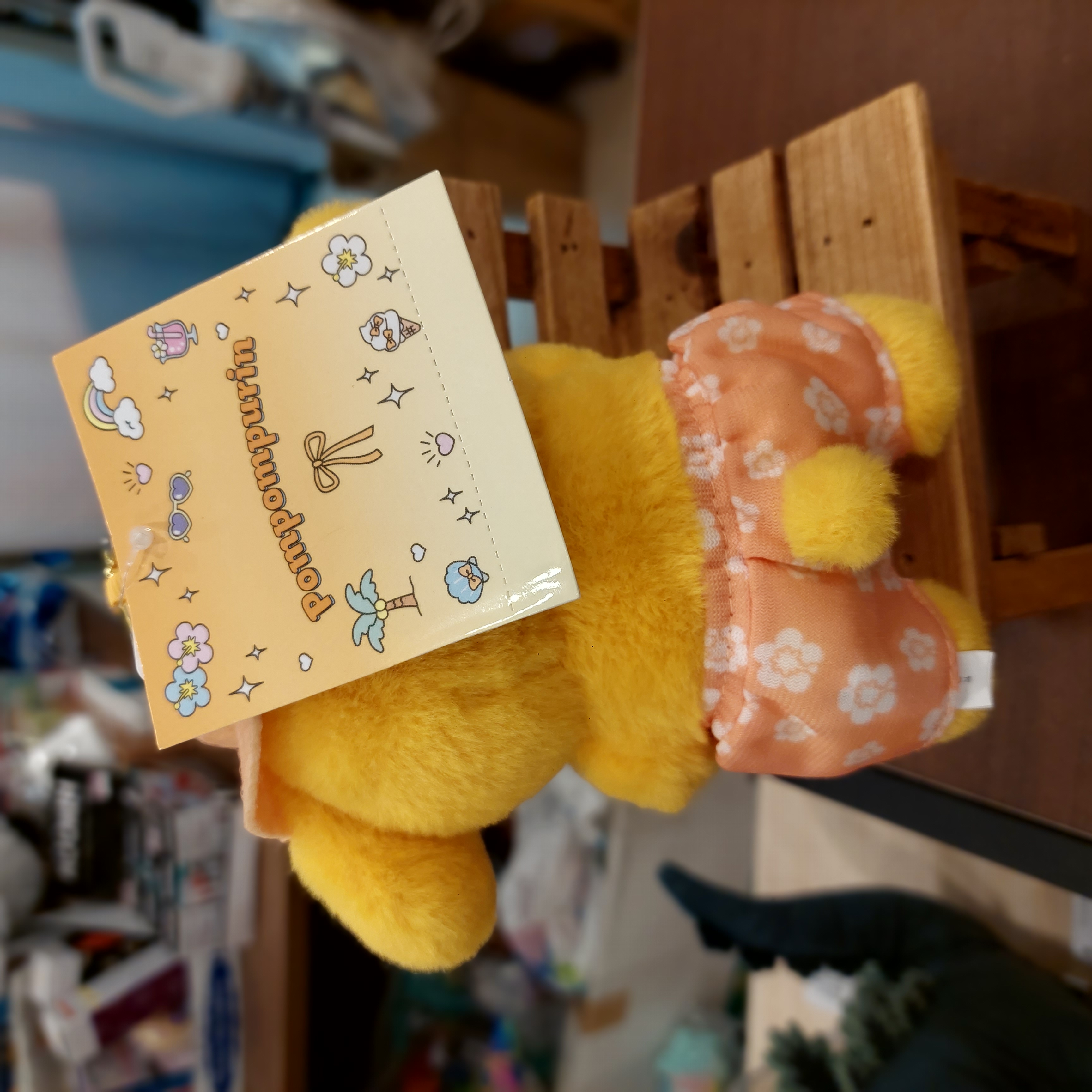 原裝日本Sanrio 夏日 Pompompurin 布甸狗 公仔吊飾 