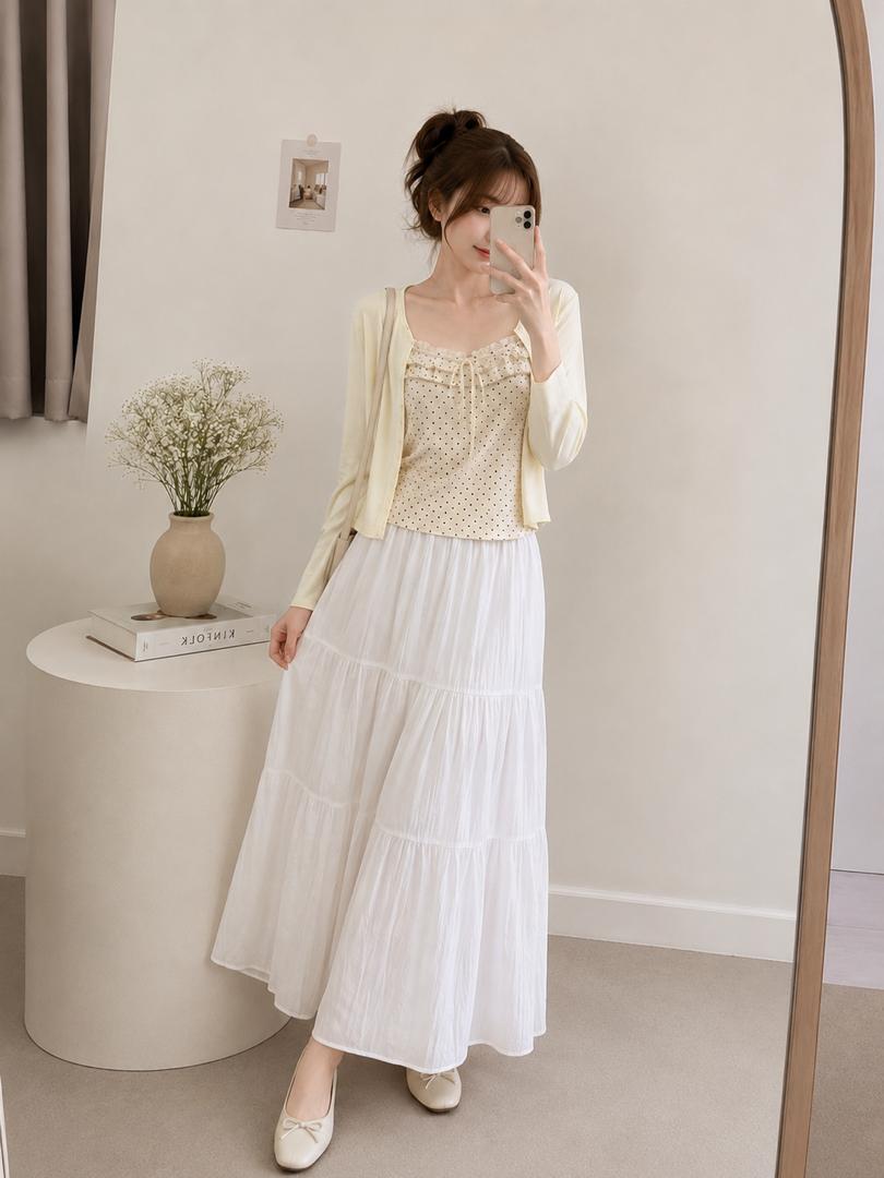 A190041 Knit Cardigan Two Piece Set