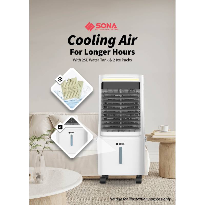 SONA Remote 2-in-1 DC Motor Fan With Air Cooler SAC 6360DC