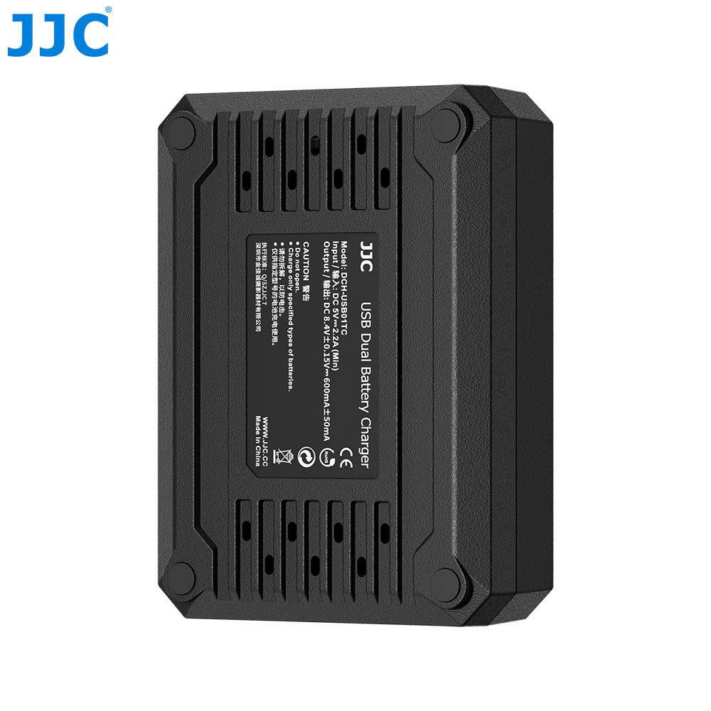 JJC USB Dual Battery Charger fits Olympus BLS-1/BLS-5/BLS-50 (DCH-BLS5TC)