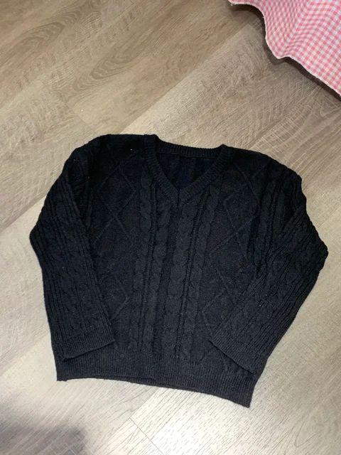 暗紋黑色冷衫 KR9410