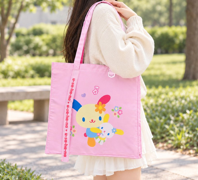 【預訂】韓國直送 Sanrio Usahana 印花單肩布袋