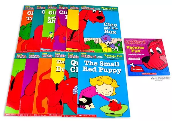 Clifford Phonics Fun Pack 1-6 The Big Red Dog 大紅狗克里弗系列 自然拼讀套書｜6 boxes 72 books｜點讀版