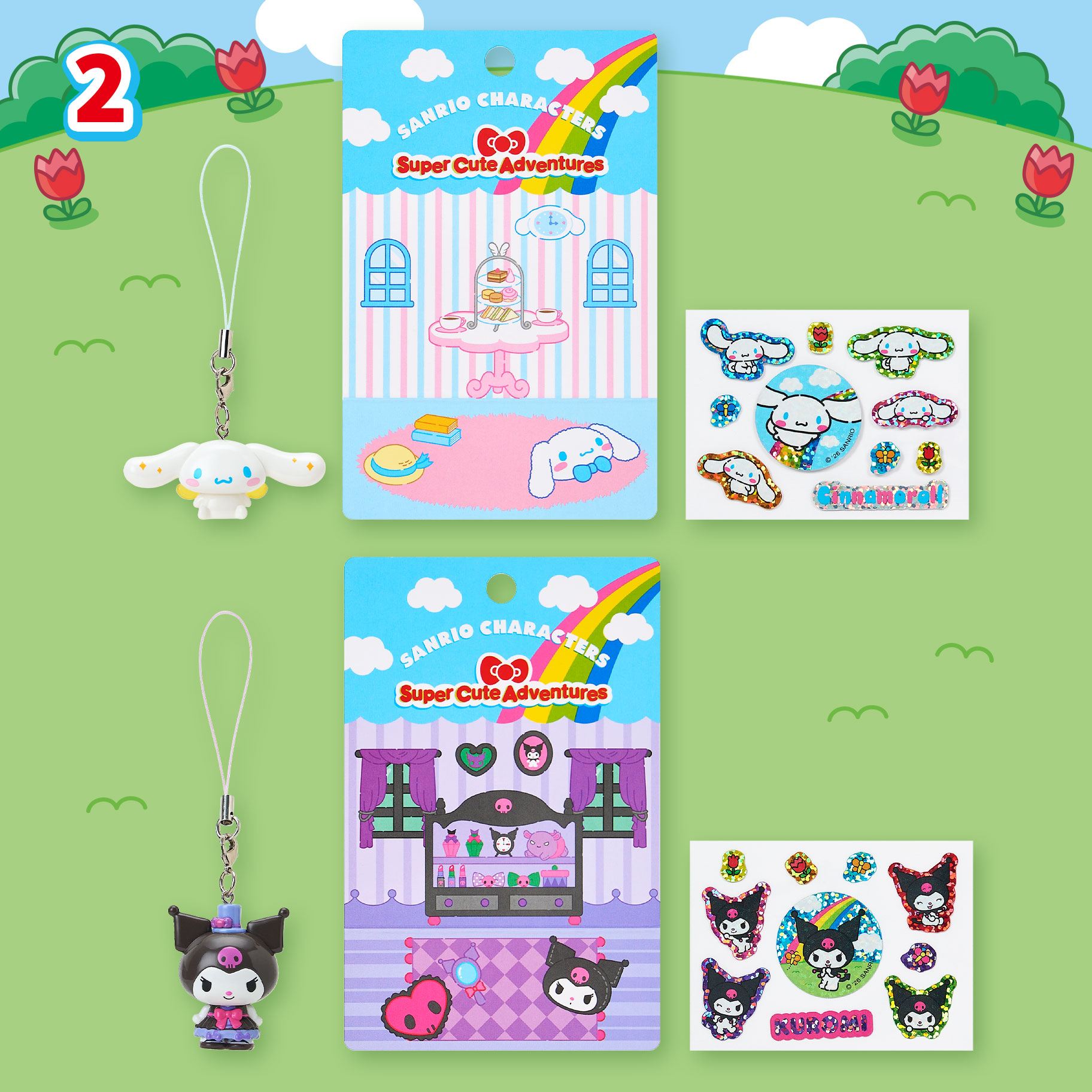 🎀【預訂】 Kitty & Friends 超可愛冒險 公仔掛飾 & 貼紙 C/K