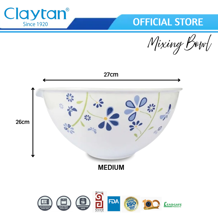 CLAYTAN LEADSAFE Multi-Purpose Kitchen Bowl - Blue Valentine & Modern Sakura Series