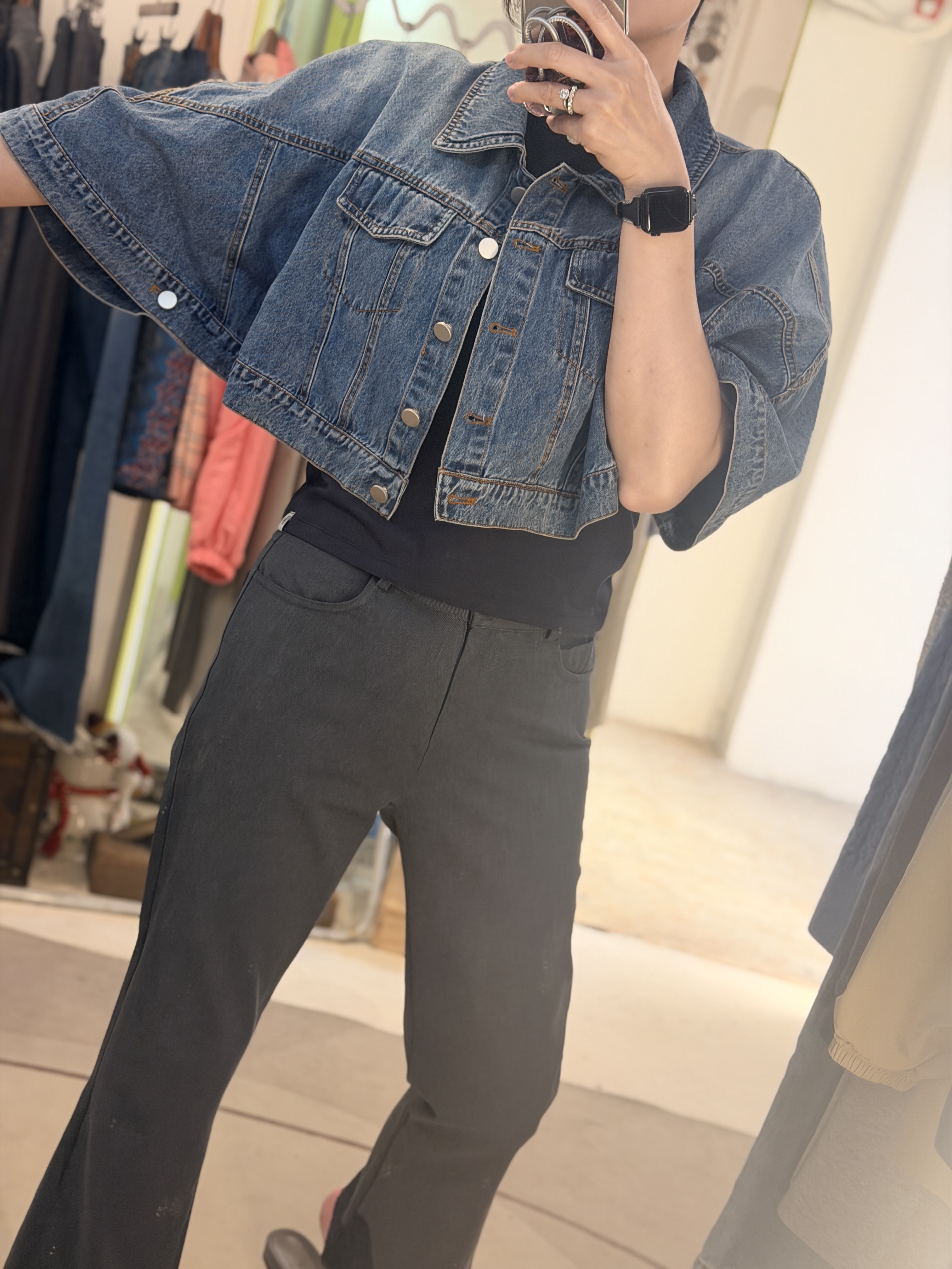 Cape denim jacket