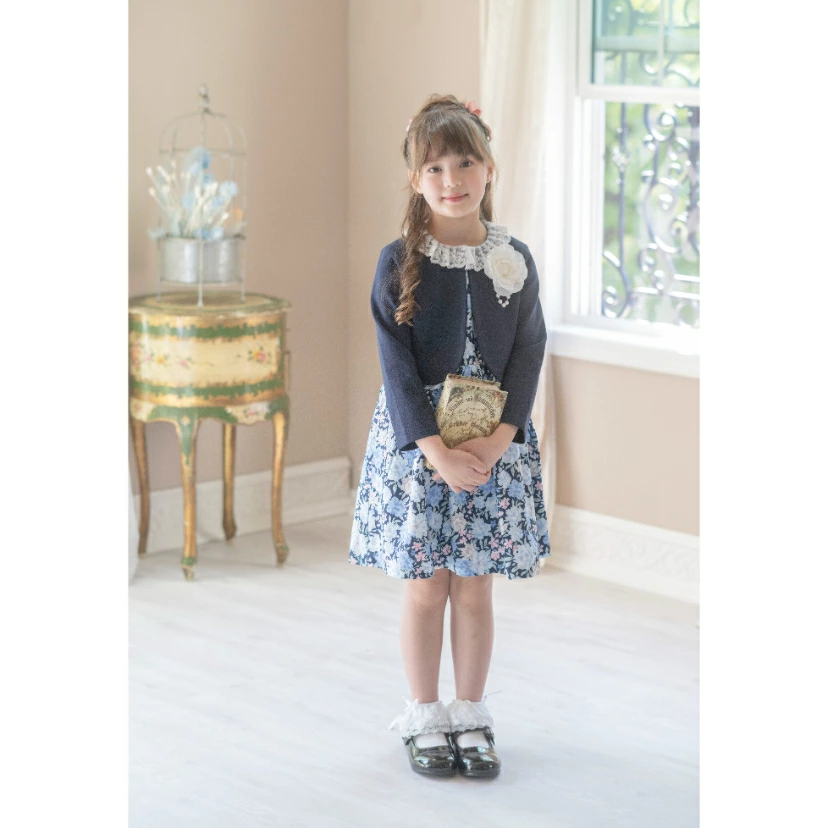 🆕【⭐訂購⭐】 🇯🇵日本直送🌀碎花短袖連衣裙+蕾絲領外套 華麗套裝［4款選］🌀[ELBA-0076][260214]