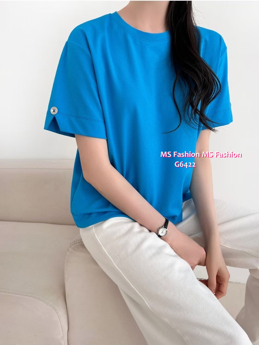 G6422 靚色小開叉腳top