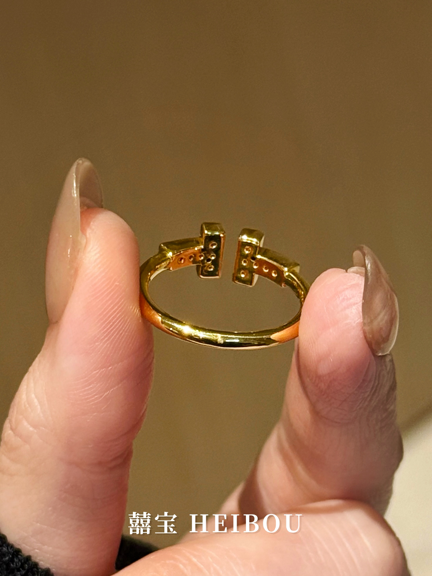 【6D镶嵌】双T戒指