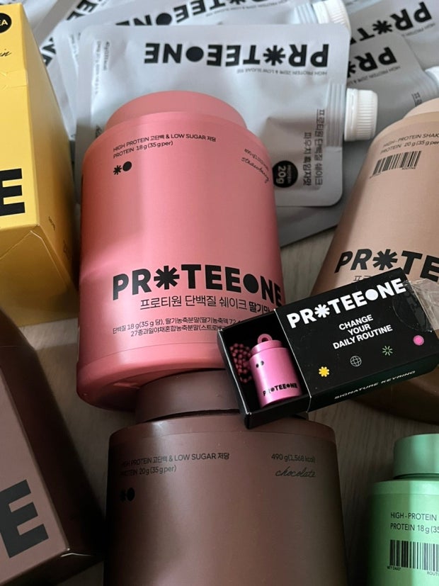7種口味｜韓國 PROTEEONE 低糖高蛋白質 奶昔代餐 490g / 桶｜Protein Shake