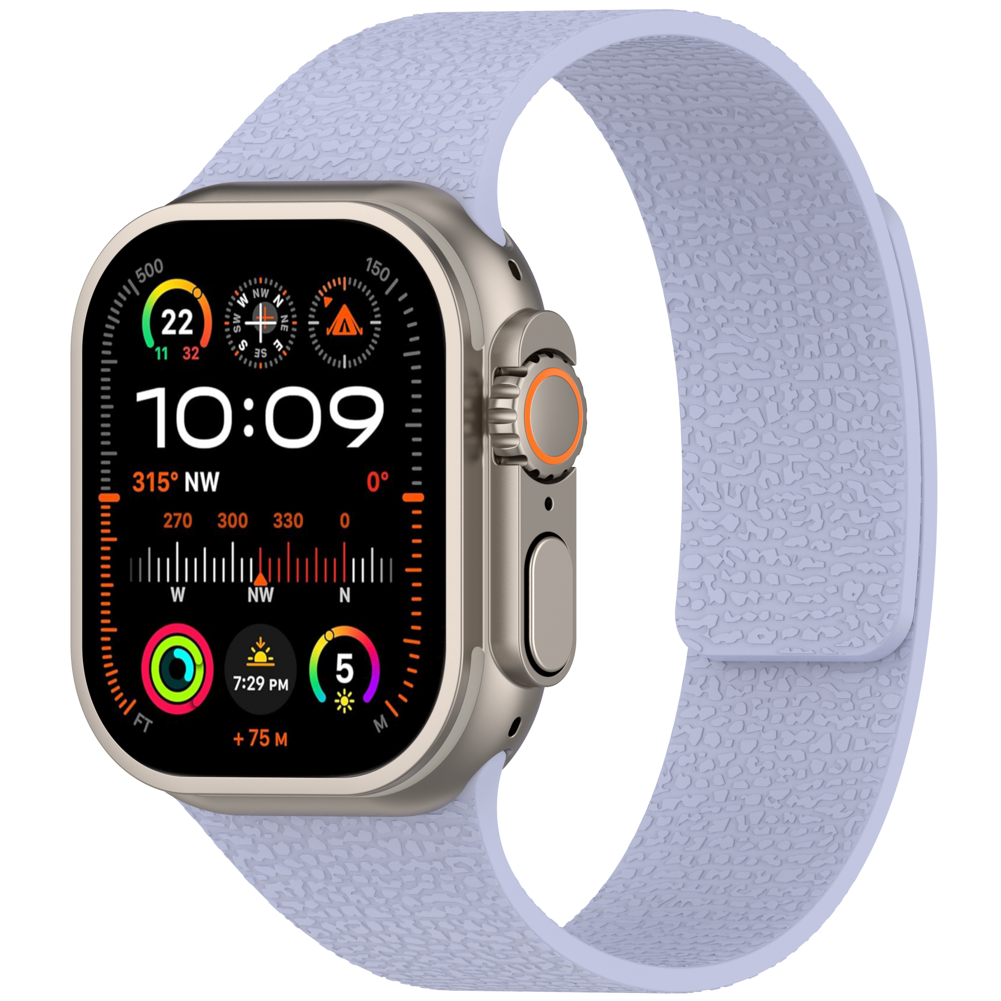 智能手錶帶 荔枝皮紋磁吸矽膠