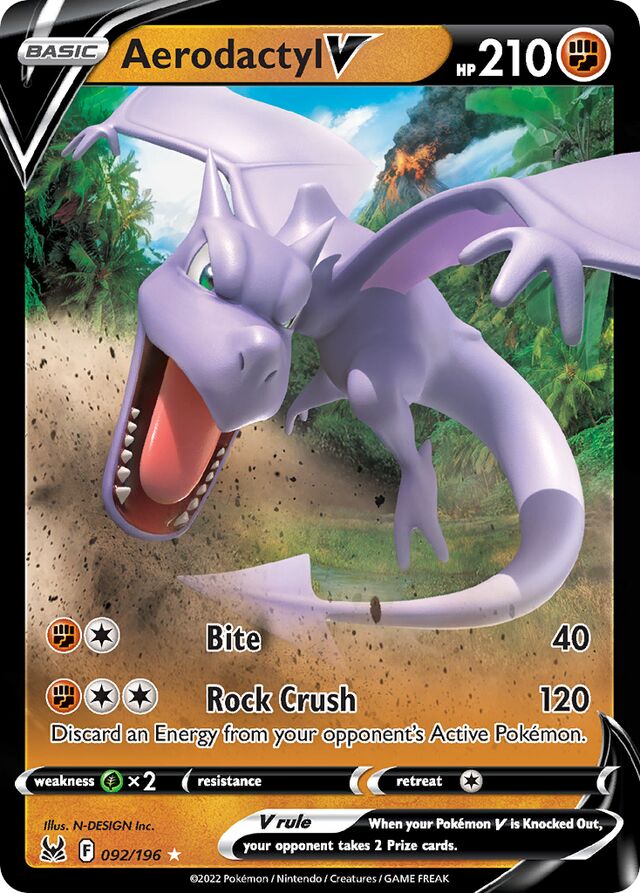 Pokemon TCG Lost Origin - Aerodactyl V-092/196