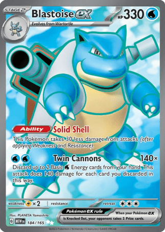 Pokemon TCG Scarlet & Violet 151 - Blastoise EX-184/165