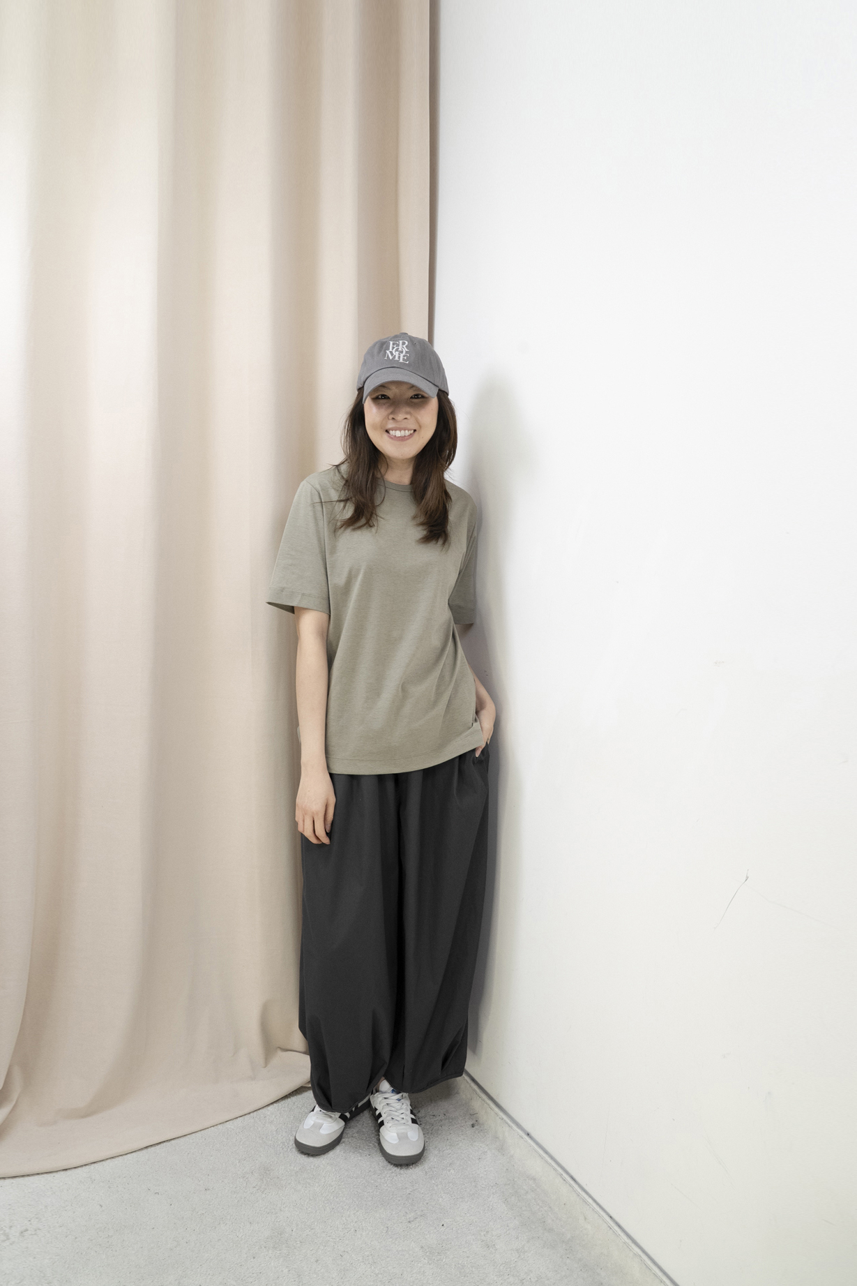 高質布紋理Top（綠色）