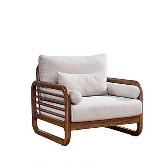 實木單人梳化 80