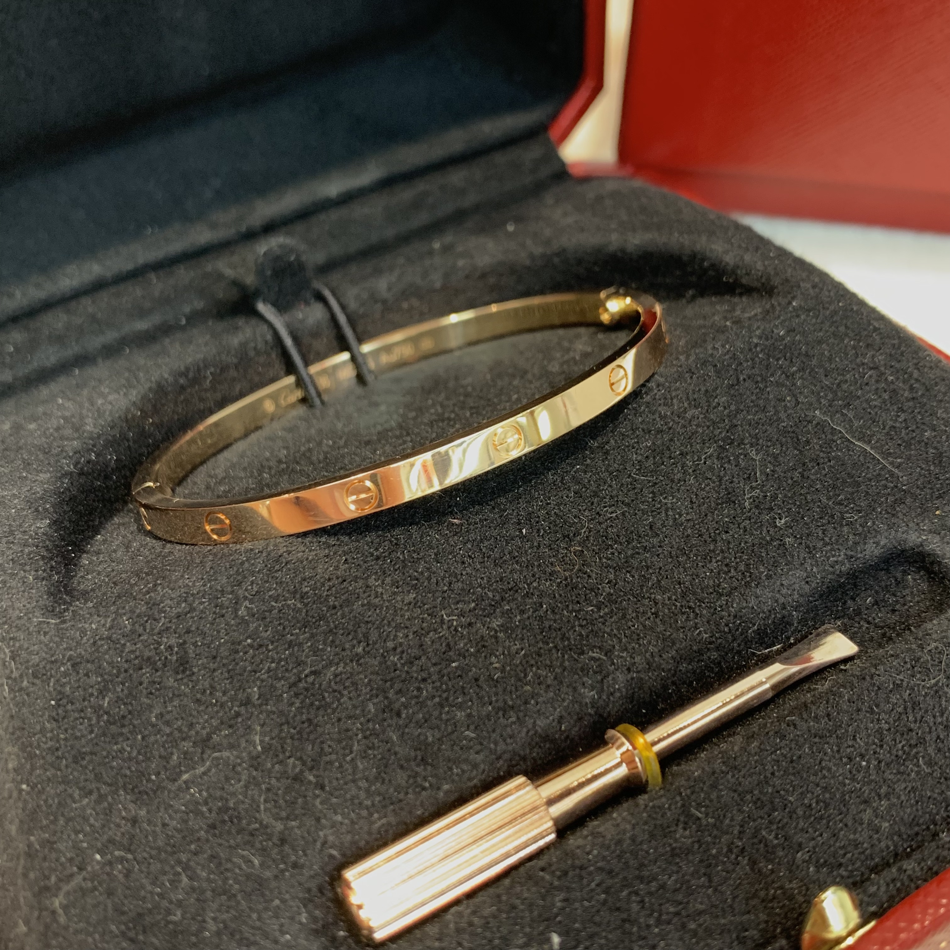 Cartier卡地亞 18k玫瑰金 love 窄款 16碼 熱門尺寸款❤️‍🔥