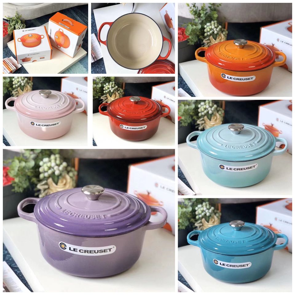 法國LE CREUSET 24cm圓形琺瑯鑄鐵鍋丨6色丨訂貨