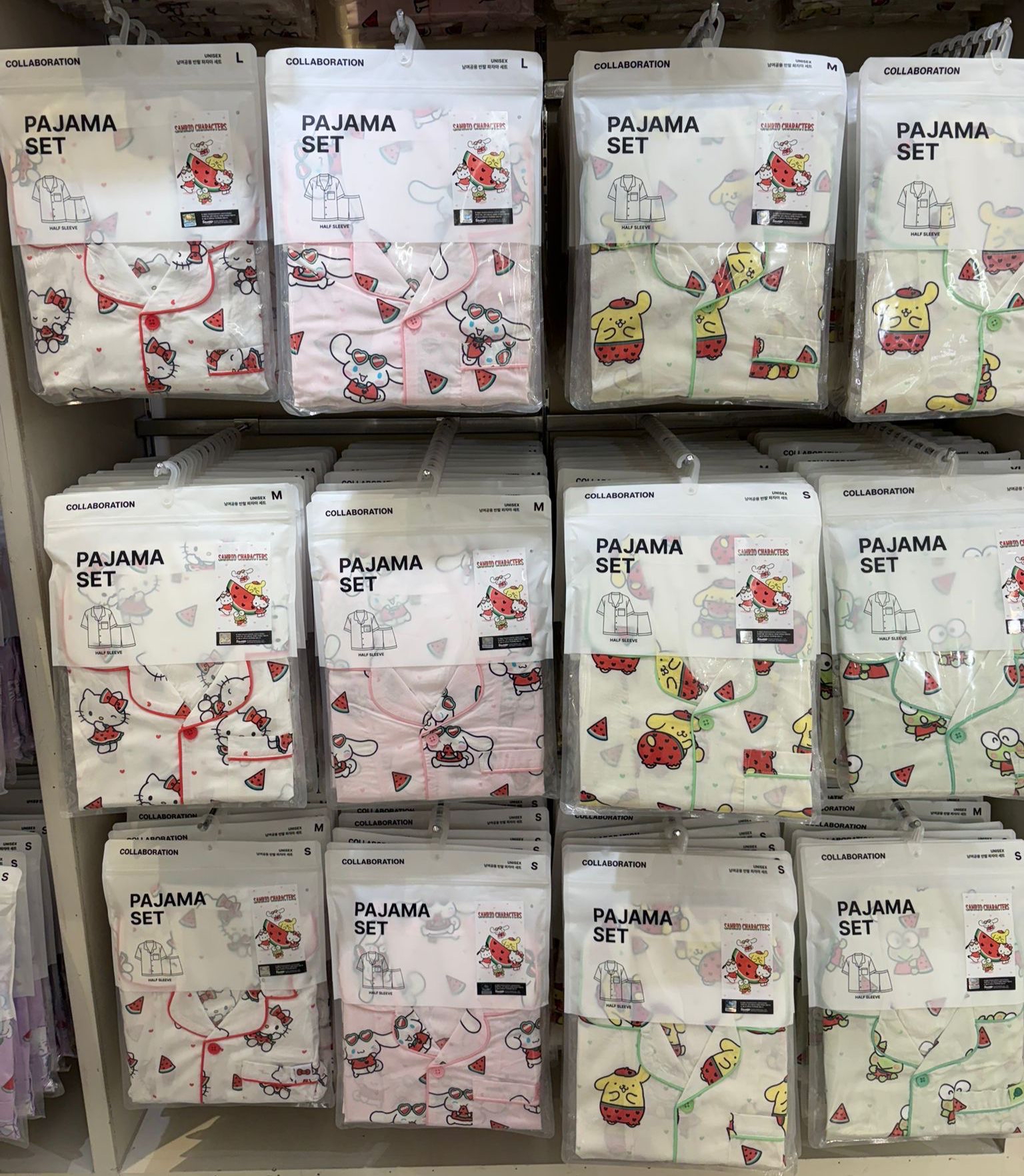 （約5月頭到貨）🇰🇷韓國人氣SPAO x Sanrio 涼感睡衣系列💕