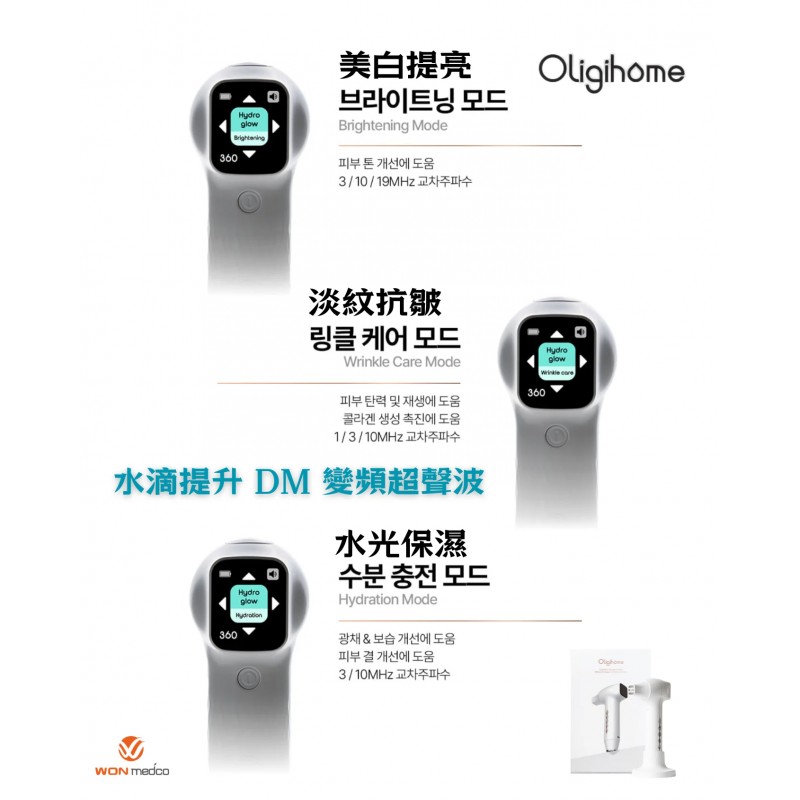 Oligihome 3合1醫美級電波射頻家用全效美容儀 (送導入GEL+仙女霜) 香港行貨一年保養(訂貨4-7天)