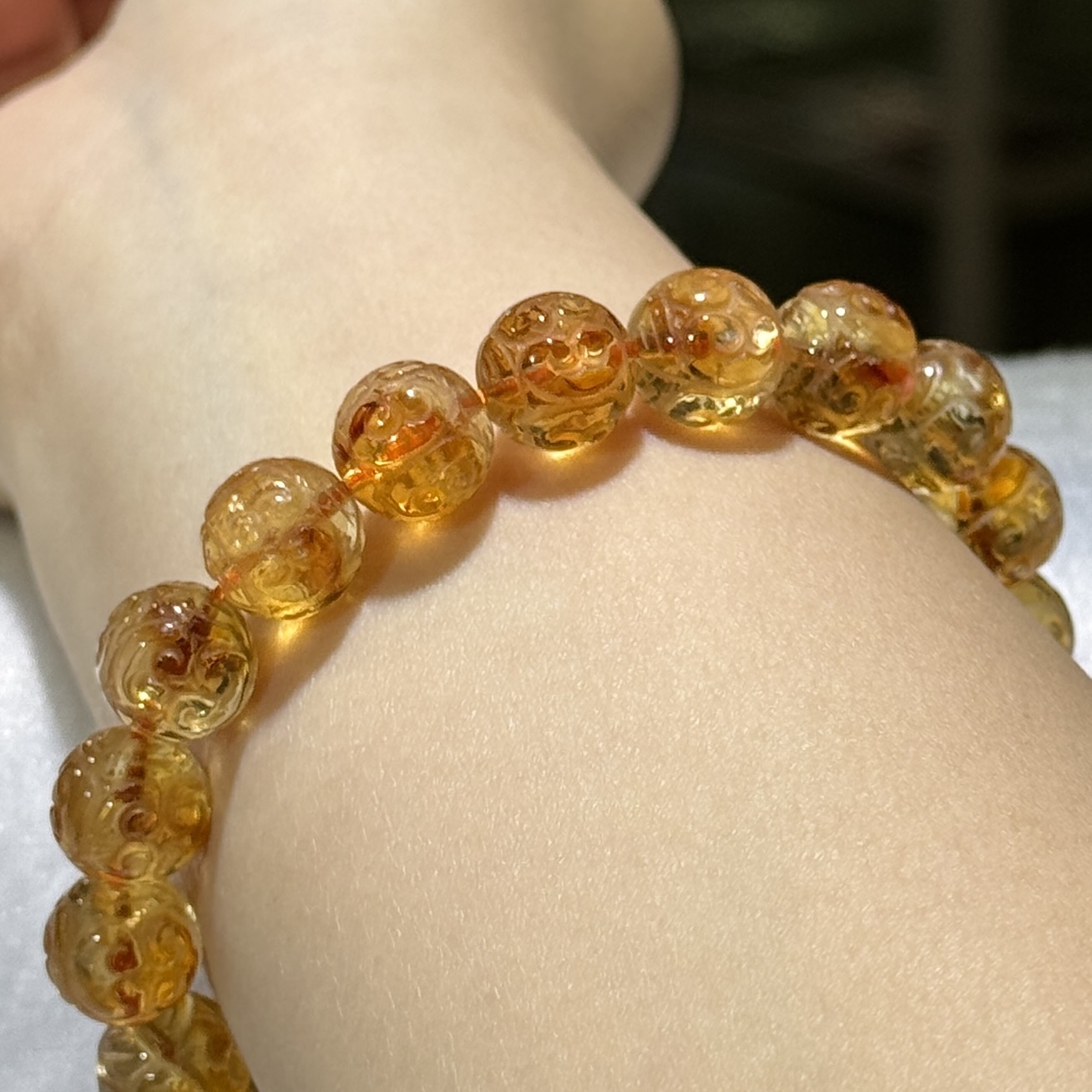黃水晶迴紋手串 10 mm +/-
